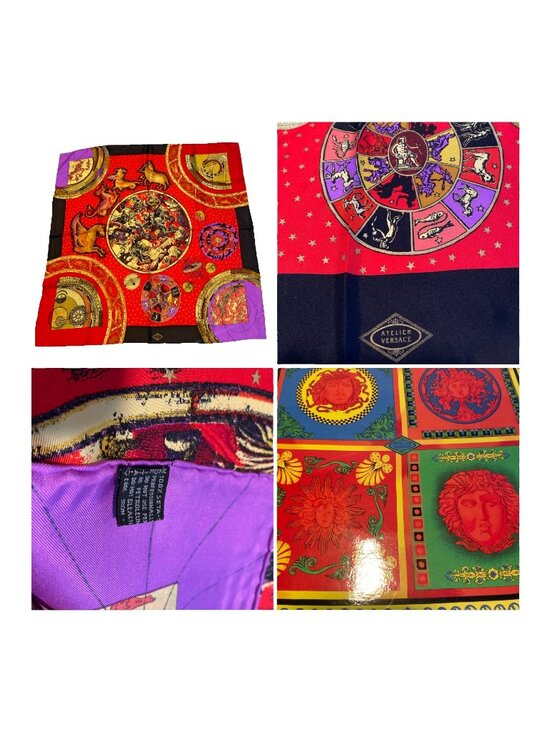 Versace Accessories - Rare Gianni Versace Zodiac Silk Scarf Astrology Collector Piece